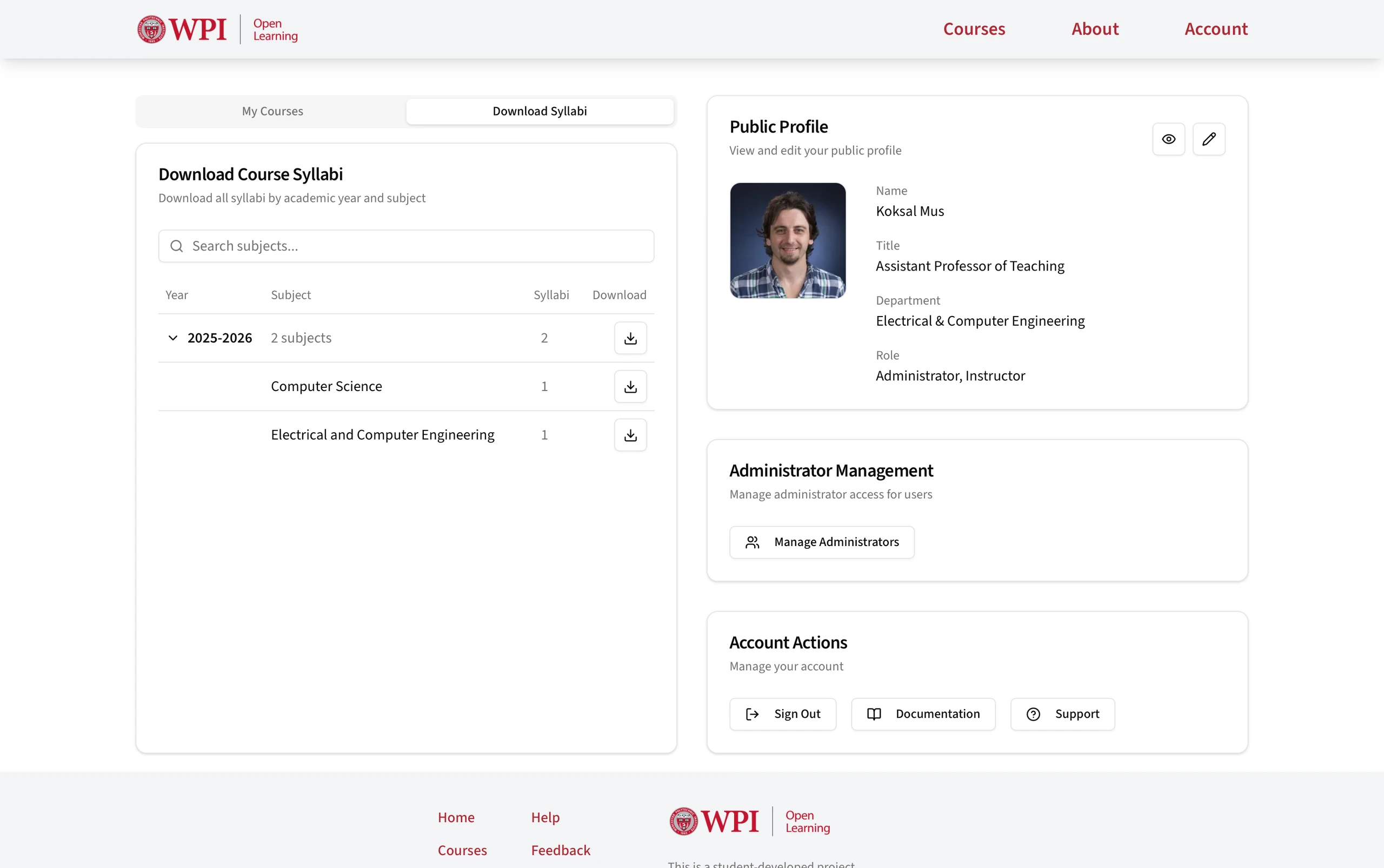Administrator Dashboard