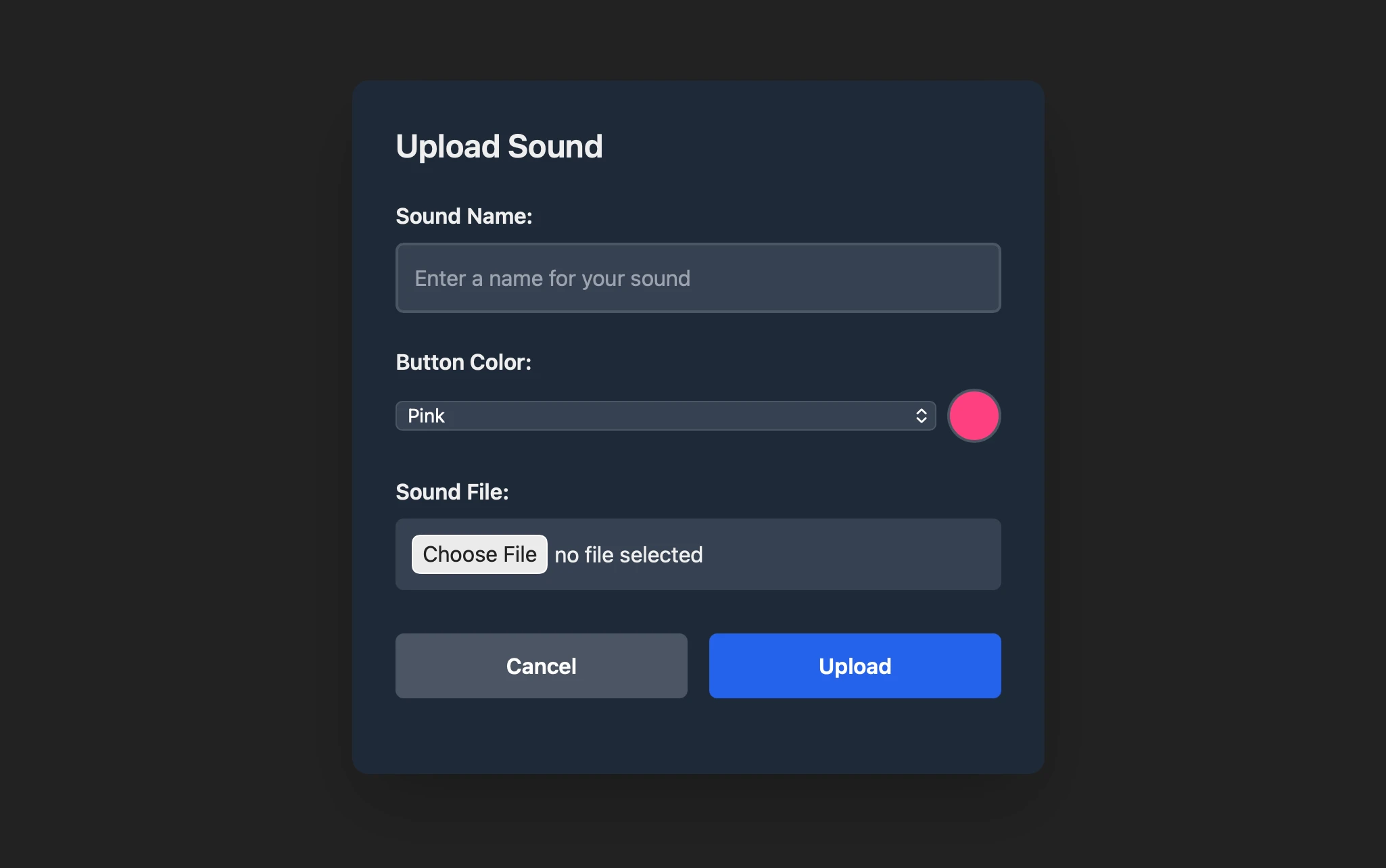 Upload Sound